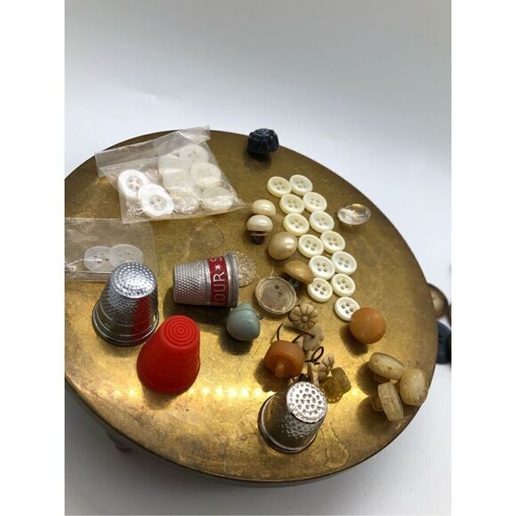 Vintage Buttons and Thimbles Assorted Lot - Picture 1 of 16